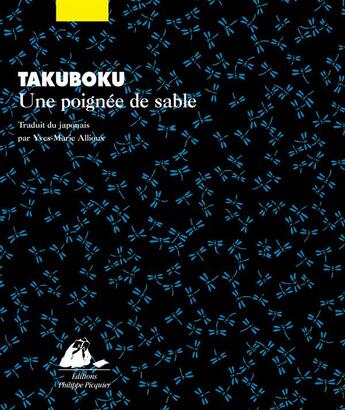 Couverture du livre « Une poignée de sable » de Ishikawa Takuboku aux éditions Picquier
