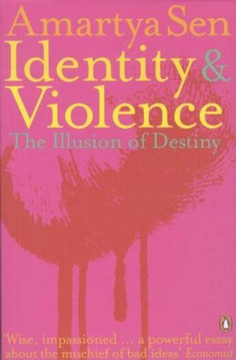 Couverture du livre « Identity and violence: the illusion of destiny » de Amartya Sen aux éditions Adult Pbs