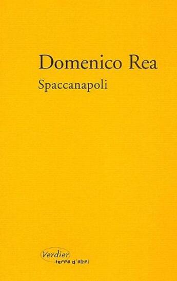 Couverture du livre « Spaccanapoli » de Domenico Rea aux éditions Verdier