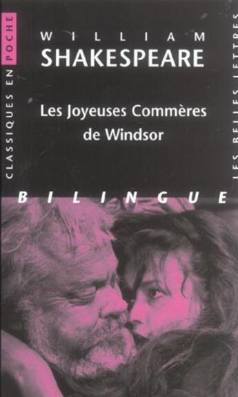 Couverture du livre « Joyeuses commeres de windsor (les) (cp) » de William Shakespeare aux éditions Belles Lettres