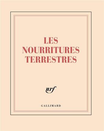 Couverture du livre « Carnet carre ligne les nourritures terrestres (papeterie) » de  aux éditions Gallimard