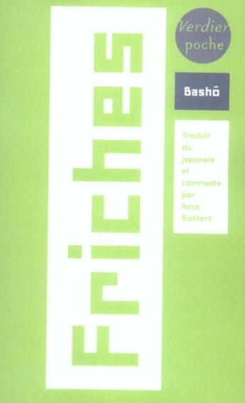 Couverture du livre « Friches » de Basho aux éditions Verdier
