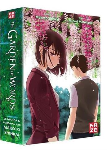Couverture du livre « Garden of words coffret manga+roman » de Shinkai-M+Motohashi- aux éditions Kaze