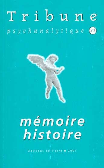 Couverture du livre « Tribune psychanalytique t.3 » de  aux éditions Éditions De L'aire