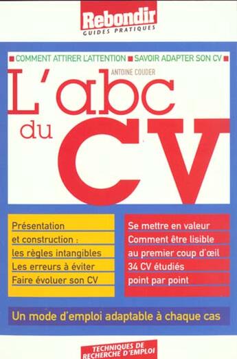 Couverture du livre « Abc Du Cv » de A Couderc aux éditions Rebondir