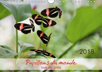 Couverture du livre « Papillons du monde vus de pres calendrier mural 2018 din a4 - portraits de douze papillons a » de Zeidler T aux éditions Calvendo