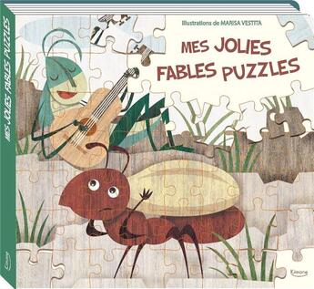 Couverture du livre « Mes jolies fables puzzles » de Esope et Marisa Vestita aux éditions Kimane