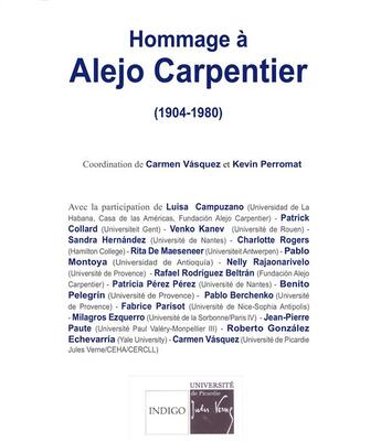 Couverture du livre « Hommage à Alejo Carpentier : (1904-1980) » de  aux éditions Indigo Cote Femmes
