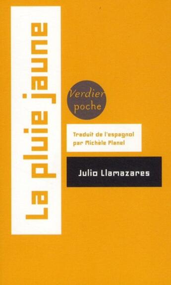 Couverture du livre « Pluie jaune » de Julio Llamazares aux éditions Verdier