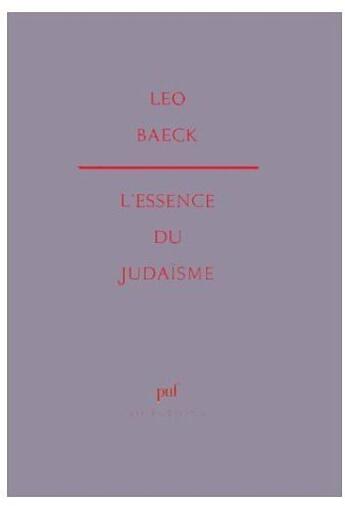 Couverture du livre « L'essence du judaïsme » de Leo Baeck aux éditions Puf