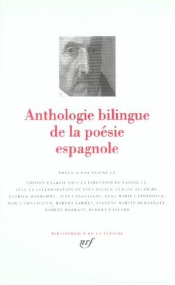 Couverture du livre « Anthologie bilingue de la poésie espagnole » de  aux éditions Gallimard