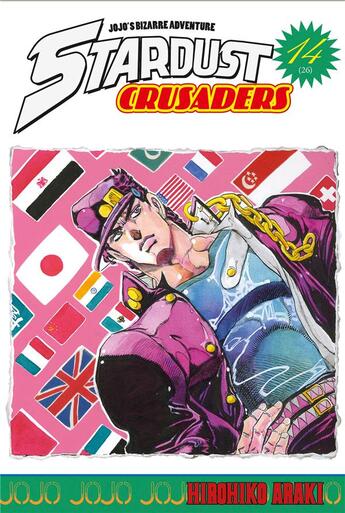 Couverture du livre « Jojo's bizarre adventure - saison 3 ; stardust crusaders Tome 14 » de Hirohiko Araki aux éditions Delcourt
