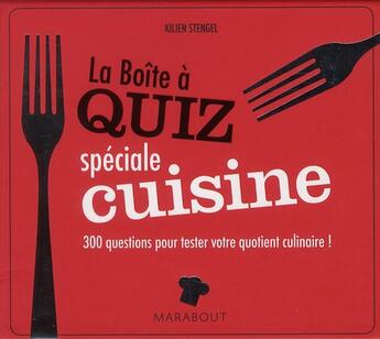 Couverture du livre « La boîte à quiz spécial cuisine » de Kilien Stengel aux éditions Marabout