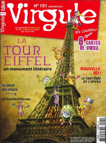 Couverture du livre « Virgule n 191 - la tour eiffel dans la litterature - janvier 2021 » de  aux éditions Virgule