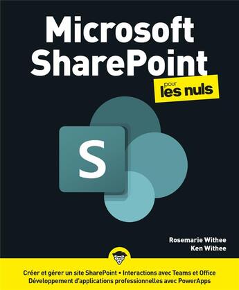 Couverture du livre « Microsoft Sharepoint pour les nuls » de Ken Withee aux éditions First Interactive