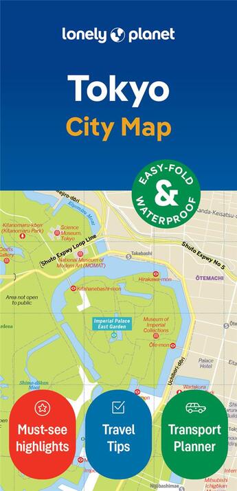 Couverture du livre « City map : Tokyo City Map 2ed - anglais » de Lonely Planet aux éditions Lonely Planet France