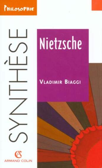 Couverture du livre « Nietzsche » de Vladimir Biaggi aux éditions Armand Colin