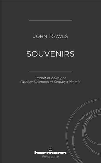 Couverture du livre « Souvenirs » de John Rawls aux éditions Hermann