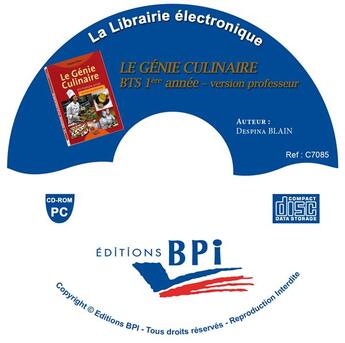 Couverture du livre « Cd Le Genie Culinaire - Bts 1ere Annee » de Despina Blain aux éditions Bpi