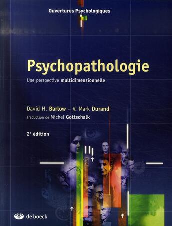 Couverture du livre « Psychopathologie » de Barlow aux éditions De Boeck Superieur