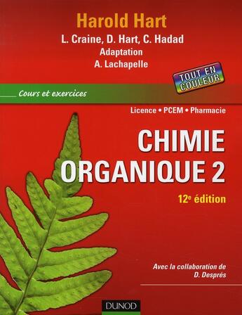 Couverture du livre « Chimie organique t.2 » de Hart aux éditions Dunod
