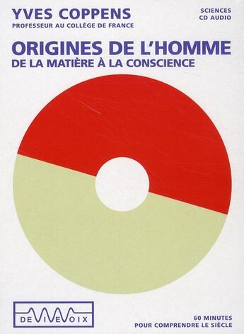 Couverture du livre « Origines de l'homme » de Y. Coppens aux éditions De Vive Voix