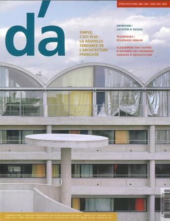 Couverture du livre « D'architectures n 286 - decembre 2020 » de  aux éditions D'architecture