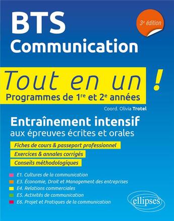 Couverture du livre « BTS communication (3e édition) » de Olivia Trotel aux éditions Ellipses