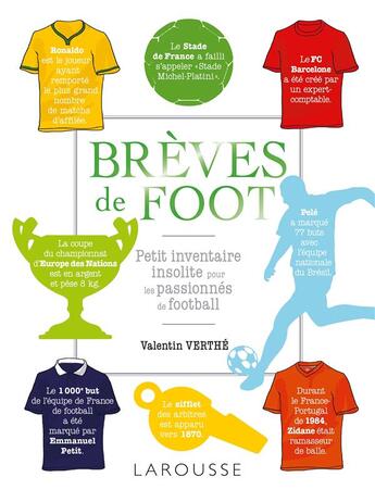 Couverture du livre « Brèves de foot » de Valentin Verthe aux éditions Larousse