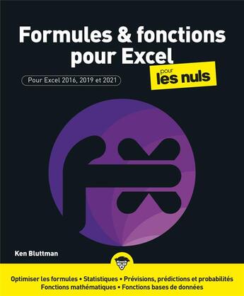 Couverture du livre « Formules et fonctions pour Excel pour les nuls » de Ken Bluttman aux éditions First Interactive
