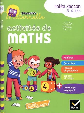 Couverture du livre « Chouette maternelle activites de maths petite section » de Barge/Overzee/Rebena aux éditions Hatier