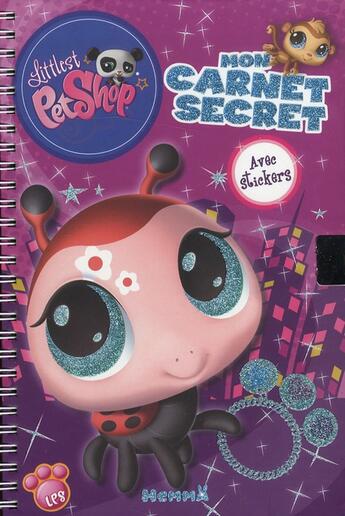 Couverture du livre « Littlest PetShop ; mon carnet secret ; coccinelle » de  aux éditions Hemma