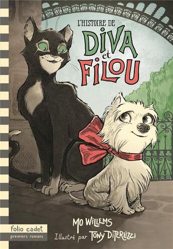 Couverture du livre « L'histoire de Diva et Filou » de Mo Willems et Tony Diterlizzi aux éditions Gallimard-jeunesse