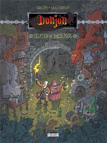 Couverture du livre « Donjon : bonus ; création et parchemins » de Joann Sfar et Lewis Trondheim aux éditions Delcourt