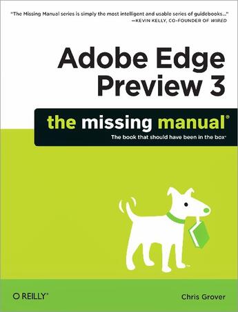 Couverture du livre « Adobe Edge Preview 3: The Missing Manual » de Chris Grover aux éditions O'reilly Media