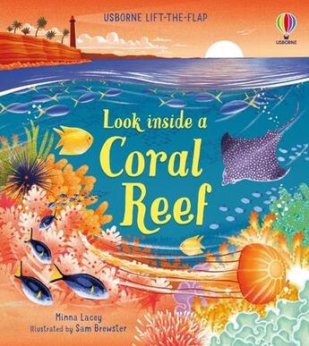 Couverture du livre « Look inside a coral reef » de Minna Lacey et Samuel Brewster aux éditions Usborne