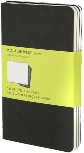Couverture du livre « Cahier blanc - format de poche - couverture souple en carton noire » de Moleskine aux éditions Moleskine Papet