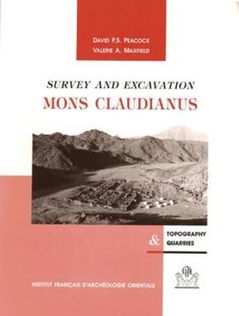 Couverture du livre « Mons claudanius Tome 1 » de D.P.S. Peacock et V.A. Maxfield aux éditions Ifao