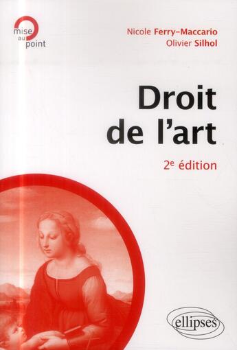 Couverture du livre « Droit de l art, 2e edition » de Ferry-Maccario aux éditions Ellipses
