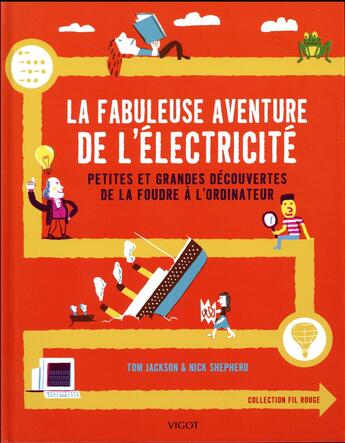Couverture du livre « La fabuleuse aventure de l'électricité » de Tom Jackson et Nick Sheperd aux éditions Vigot