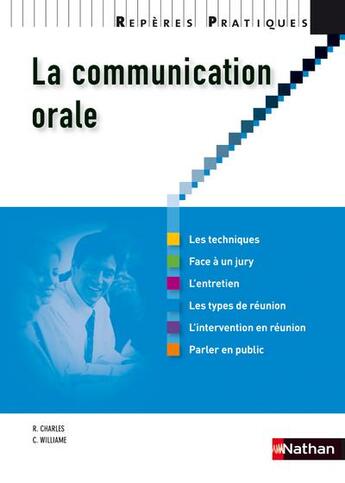 Couverture du livre « La communication orale » de Rene Charles aux éditions Nathan