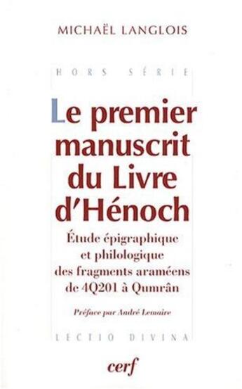 Couverture du livre « Le livre d'Henoch » de Langlois M aux éditions Cerf