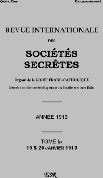 Couverture du livre « R.i.s.s. grise 1913 » de Ernest Jouin aux éditions Saint-remi