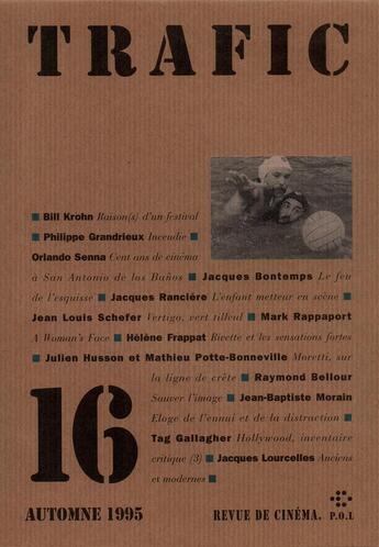 Couverture du livre « Revue Trafic N.16 » de Revue Trafic aux éditions P.o.l
