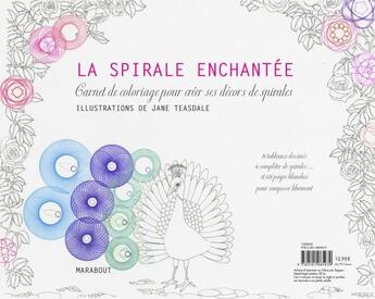 Couverture du livre « La spirale enchantée ; les coloriages à remplir de spirales » de Jane Teasdale aux éditions Marabout