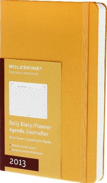 Couverture du livre « Agenda journalier 2013 ; grand format ; couverture rigide » de Moleskine aux éditions Moleskine Papet