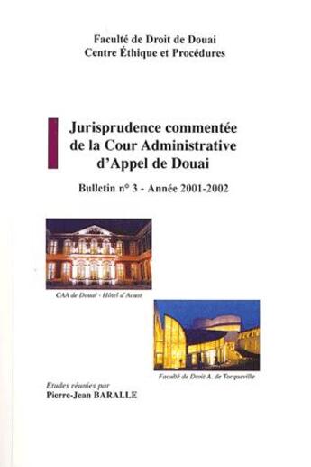 Couverture du livre « Jurisprudence commentée de la cour d'appel de Douai » de  aux éditions Pu D'artois