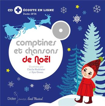 Couverture du livre « Comptines et chansons de noel - relook » de Cecile Hudrisier aux éditions Didier Jeunesse
