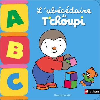Couverture du livre « L'abecedaire de t'choupi » de Thierry Courtin aux éditions Nathan