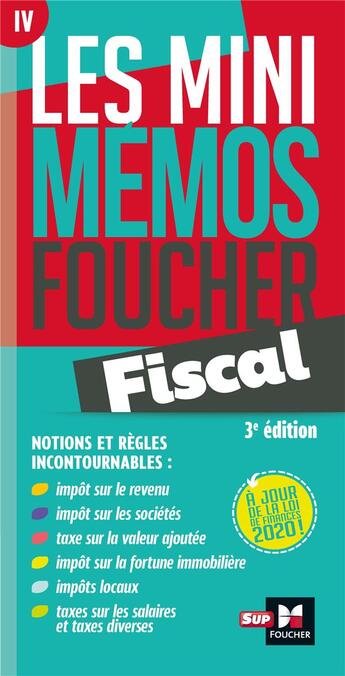 Couverture du livre « Les mini mémos Foucher ; fiscal (3e édition) » de  aux éditions Foucher
